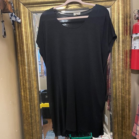 Wilfred Free Dress Black Aritzia Dress Oversized Short Sleeve Dress Size ExSmall - Picture 6 of 7